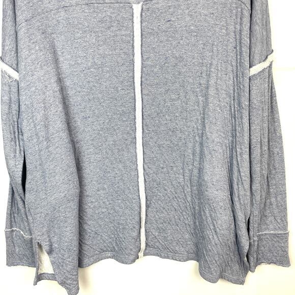 Free People We the Free Oversized Flight Turtleneck Heather Blue - Picture 9 of 11